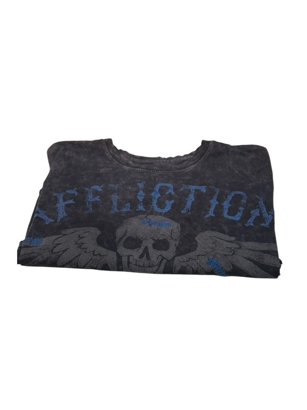 Affliction Men's Graphic Tee Voodoo Riders Blue His Size Large - Picture 4 of 10